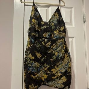 asos design mini floral dress